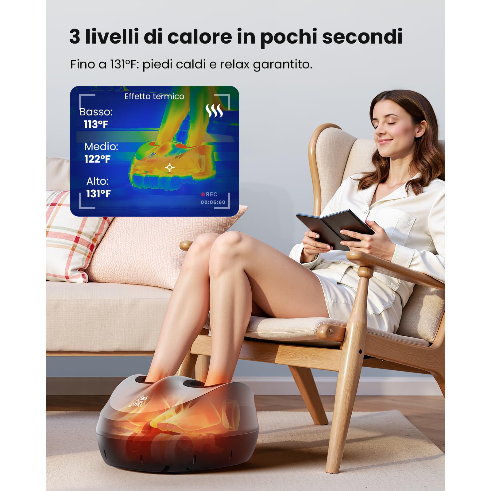 Bob and Brad 721 massaggiatore piedi shiatsu con calore