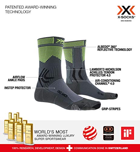 X-Socks Bike Race Calze Bici traspiranti protezione Achille