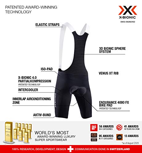 X-Bionic Invent 4.0 salopette ciclismo uomo M imbottita