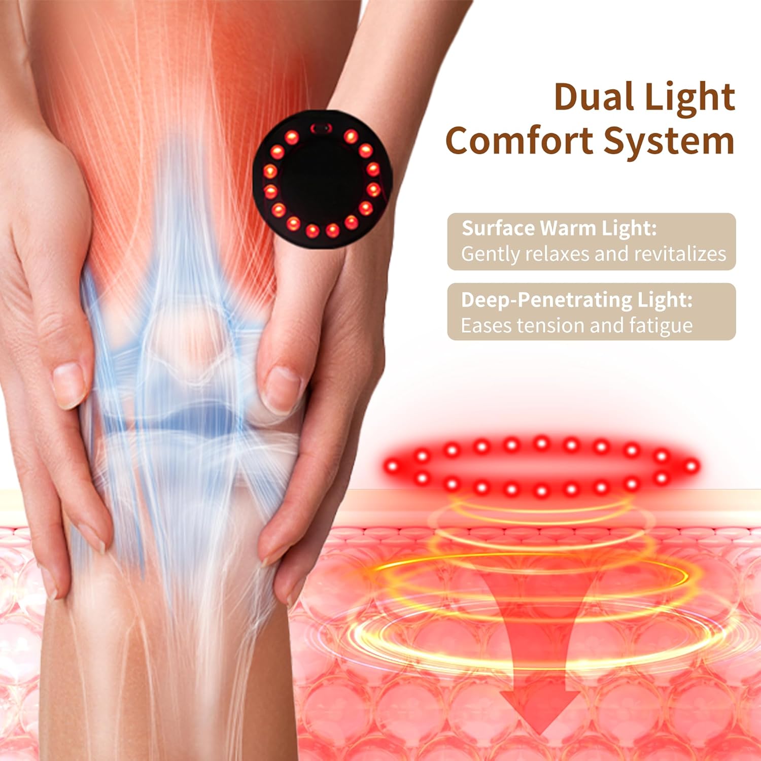 Nekteck Knee Massager ginocchiera massaggiante 3 in 1 cordless