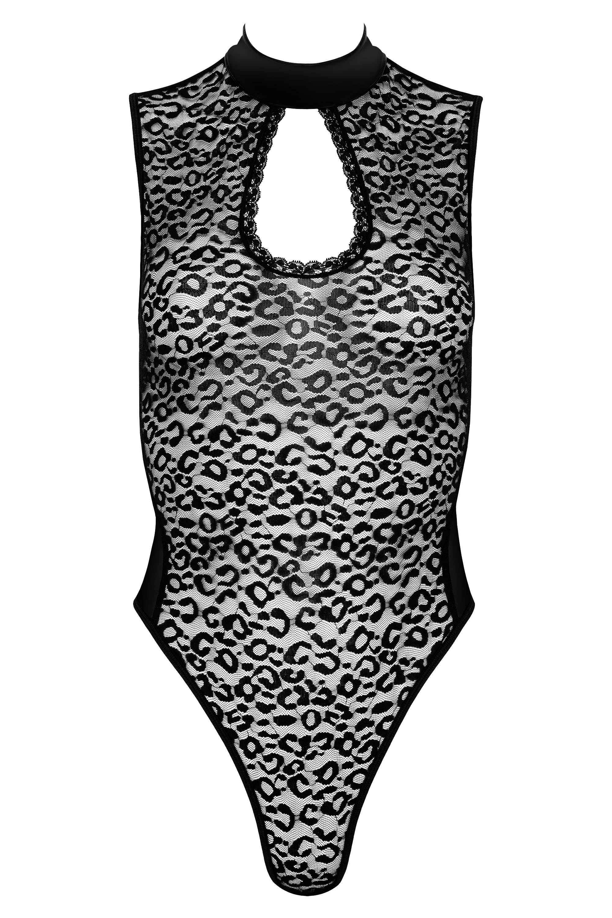 Kotek Body Pizzo Leopardato Nero S/M BD100 Wetlook