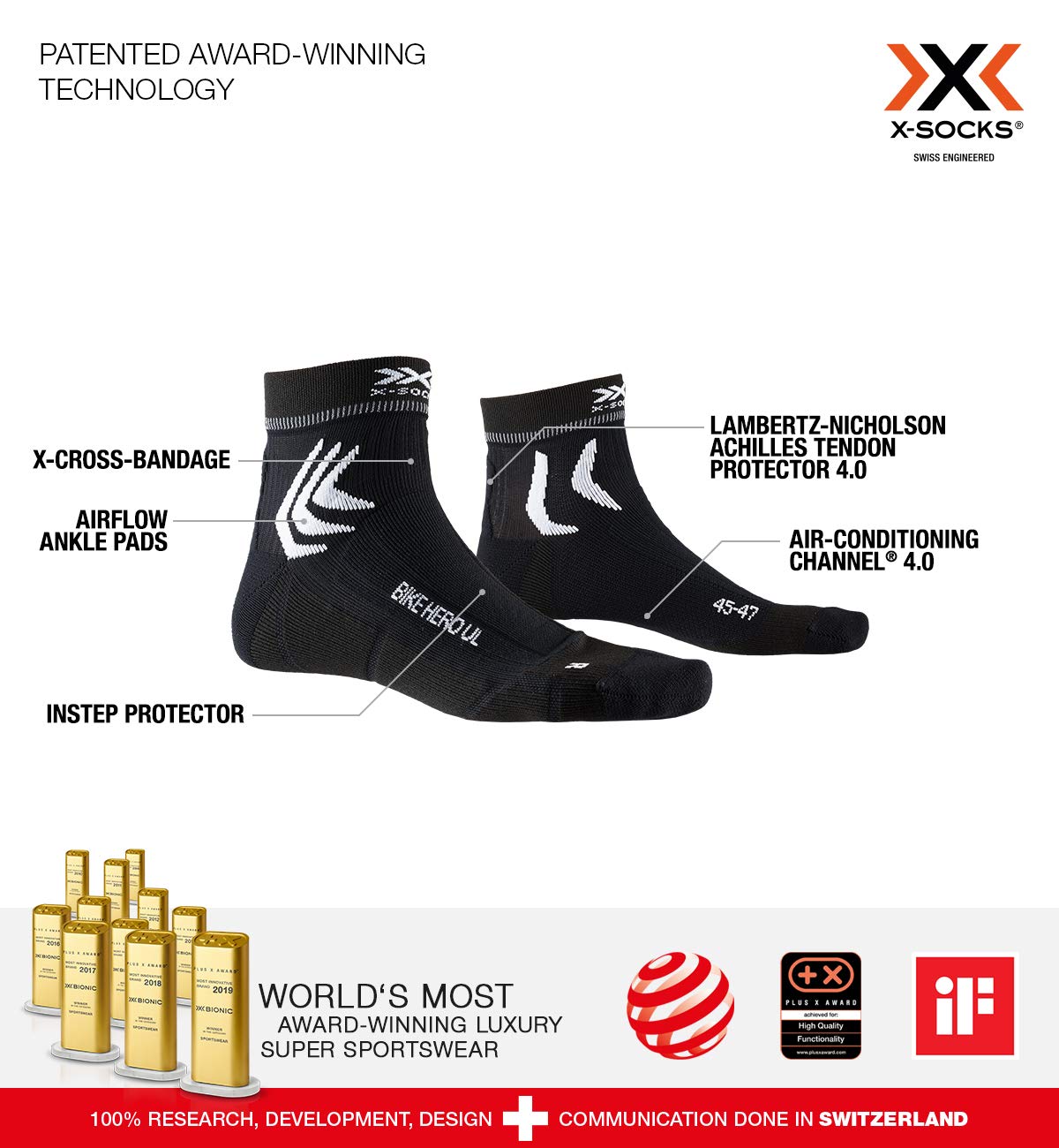 Bionic X-Socks Bike Hero Ultra Light calzini bici 44