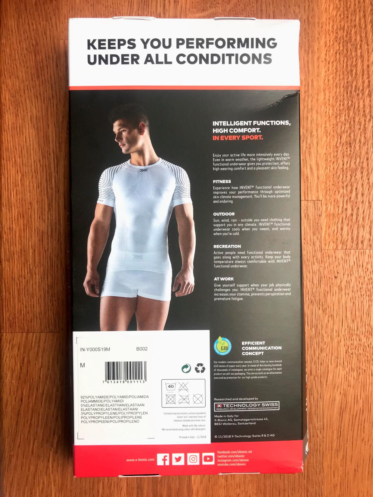 X-Bionic Invent Light Boxer Uomo Nero termoregolante