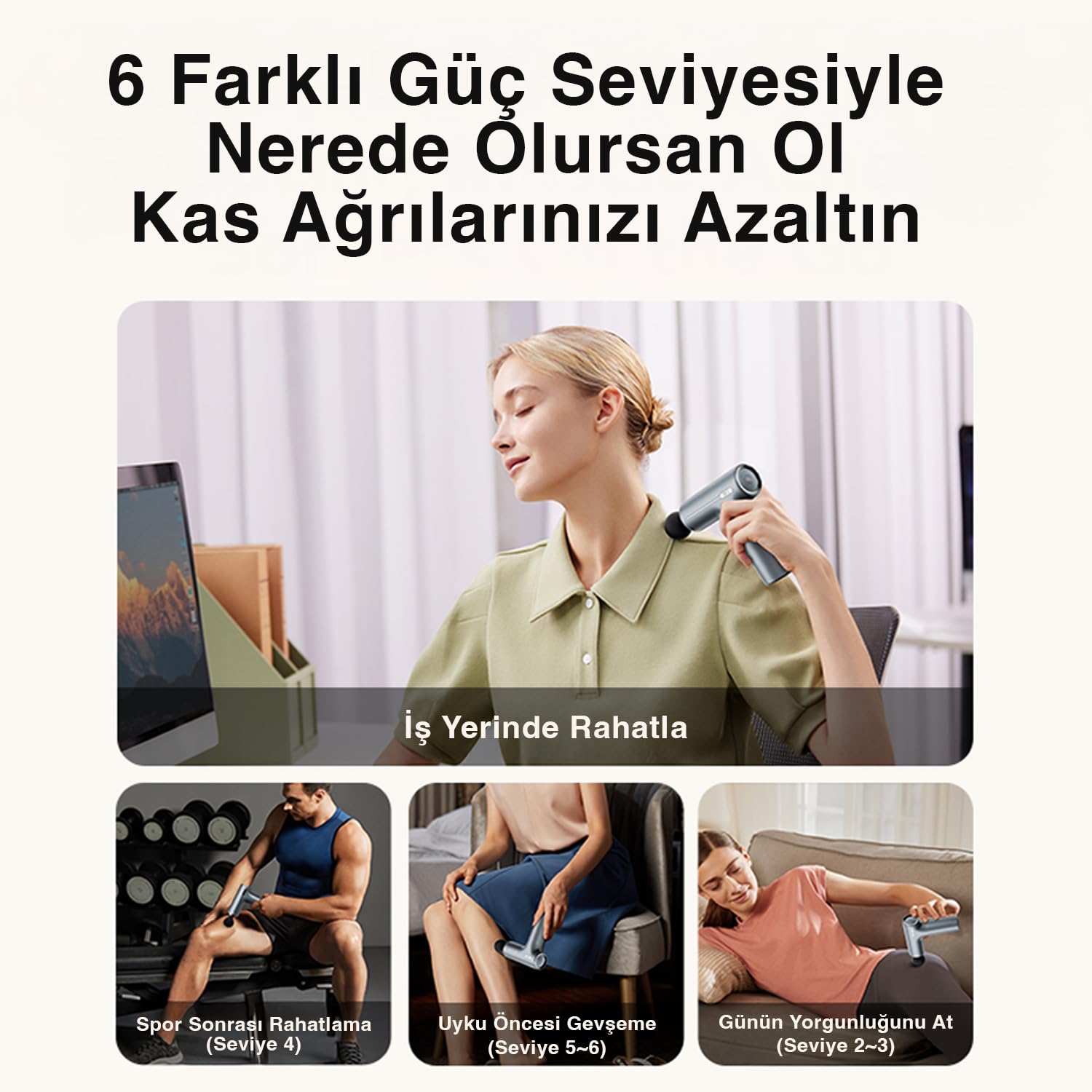 SKG F1 Pro massage gun massaggiatore calore luce rossa
