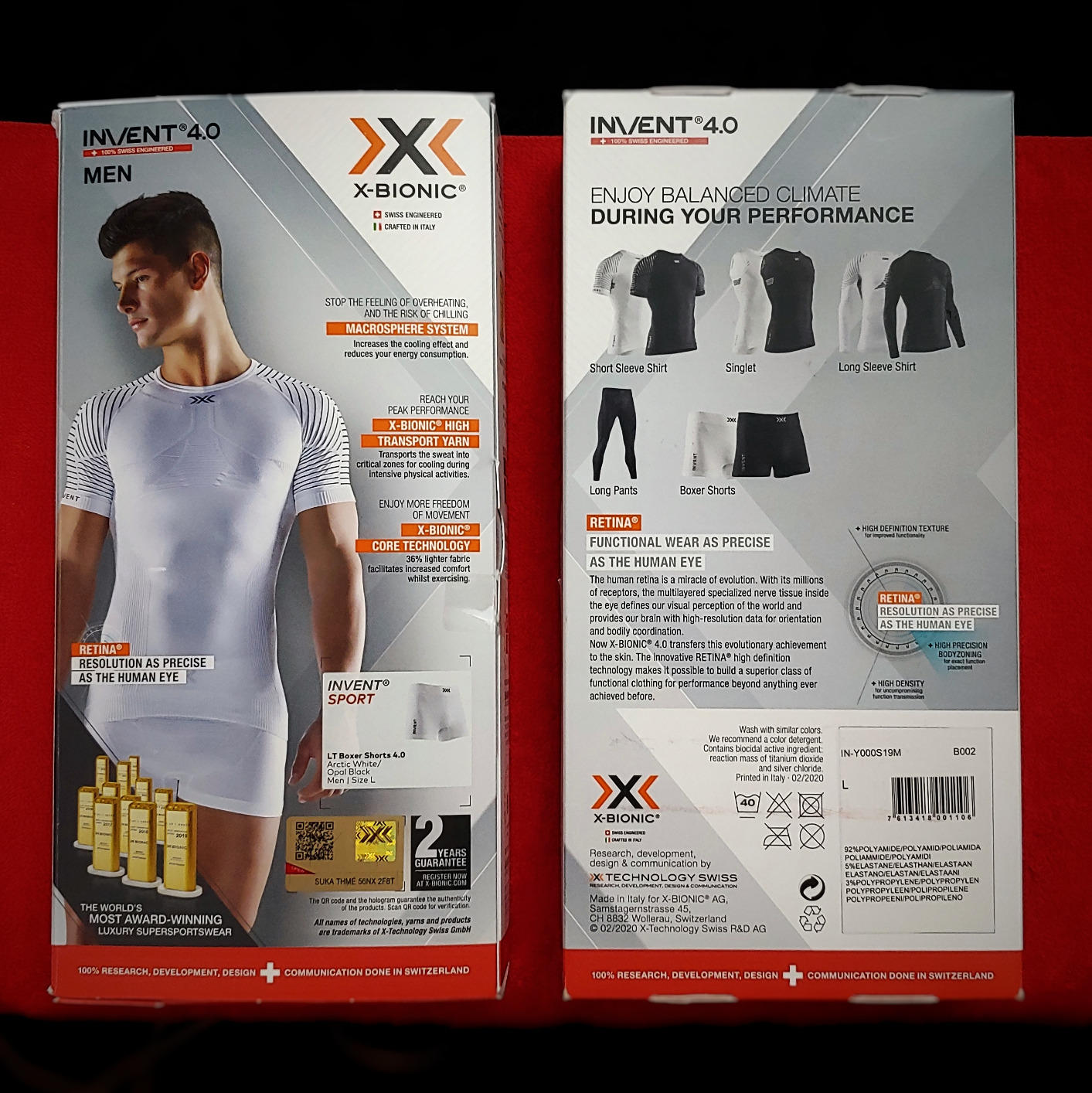 X-Bionic Invent Light Boxer Uomo Nero termoregolante