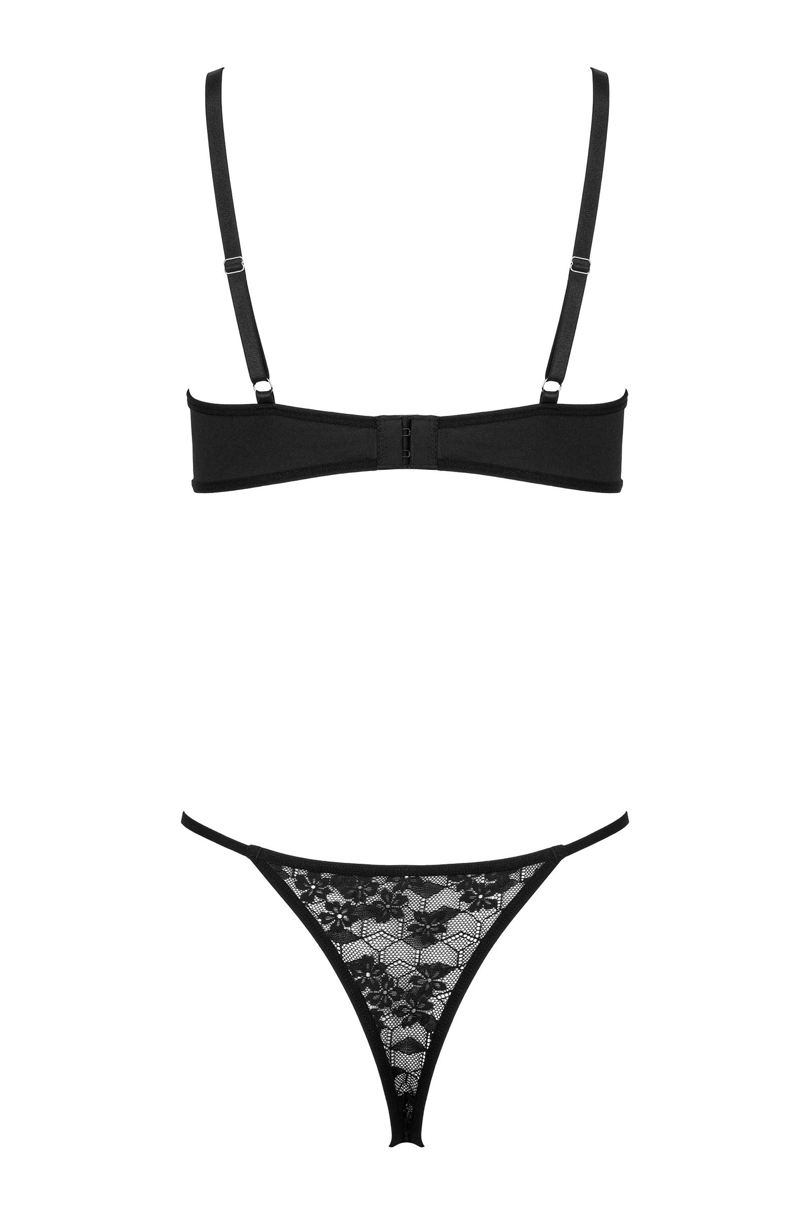 Kotek Set 2 Pezzi Pizzo Nero S/M TP107 Ferretto
