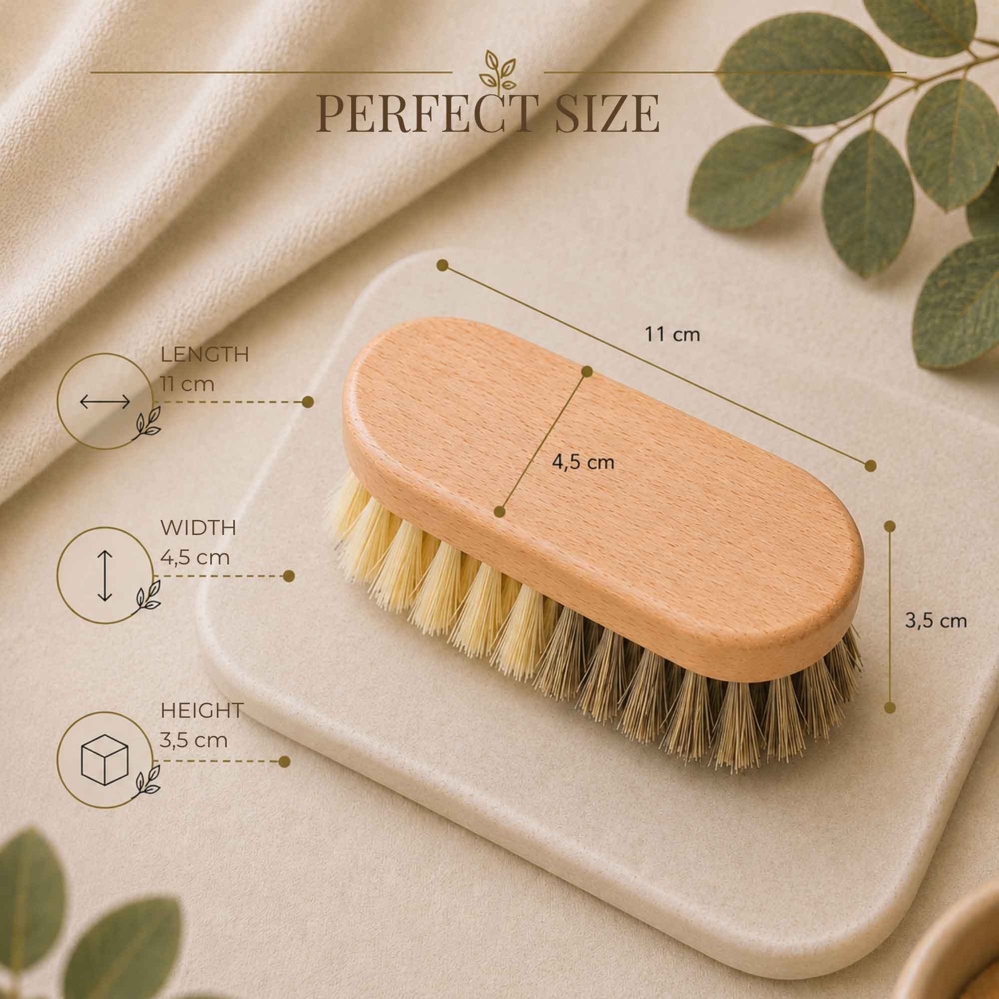 Tuuli Utensili cucina Spazzola verdure faggio 11 cm vegana