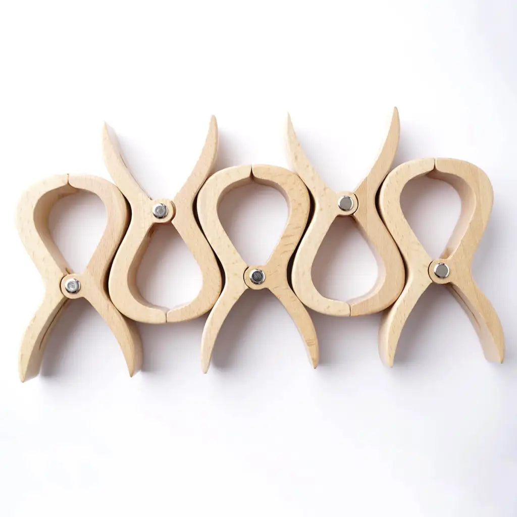 Tuuli Set 2 Mollette Grandi Faggio Uso Quotidiano 6 cm
