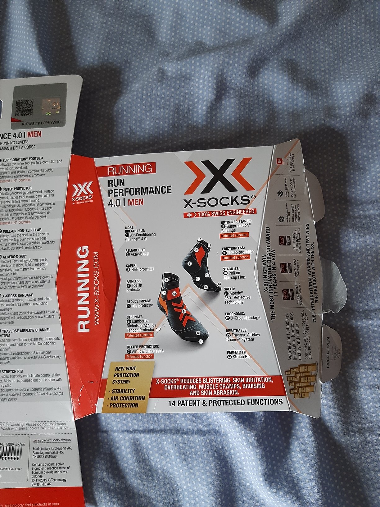X-Socks Run Performance calzini running traspiranti neri