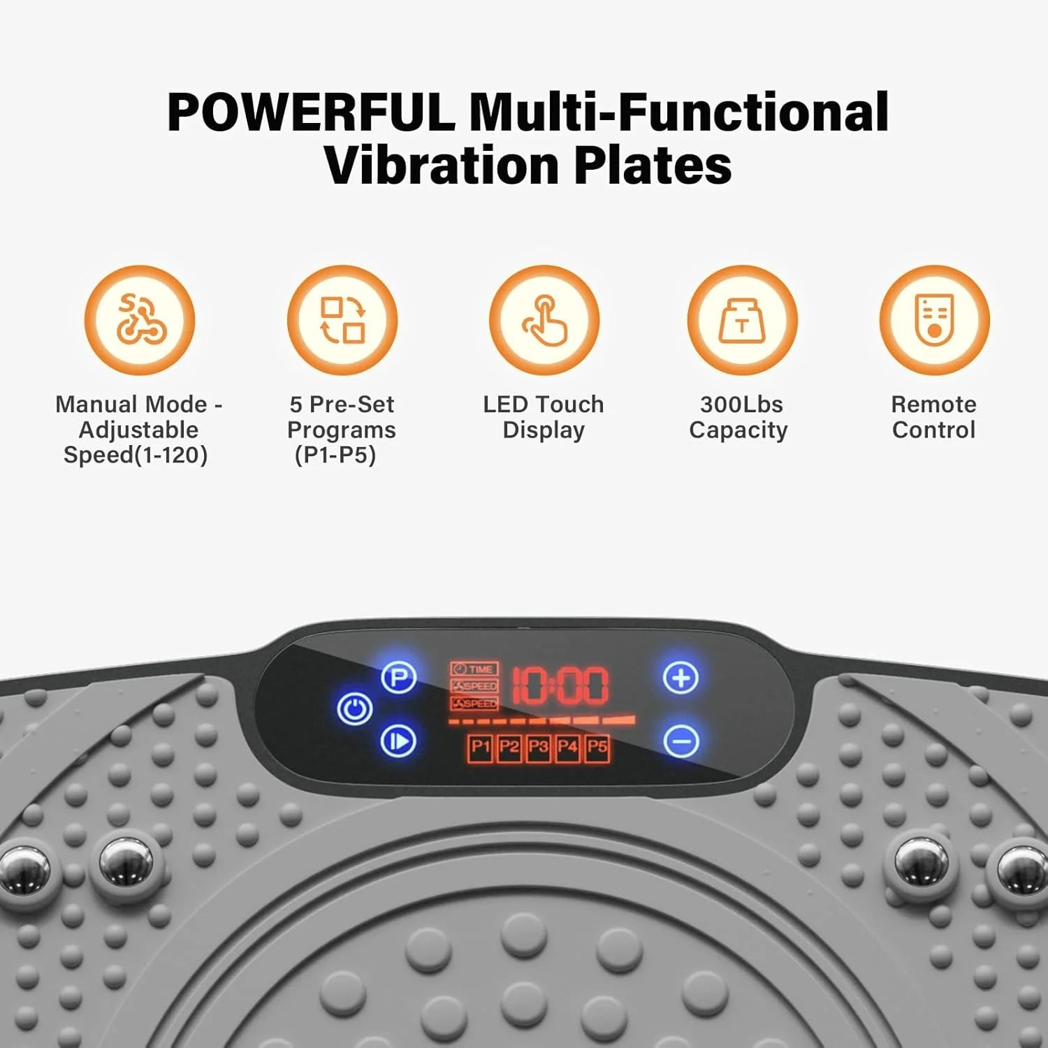 TISSCARE Vibration Plate pedana vibrante grigia fitness