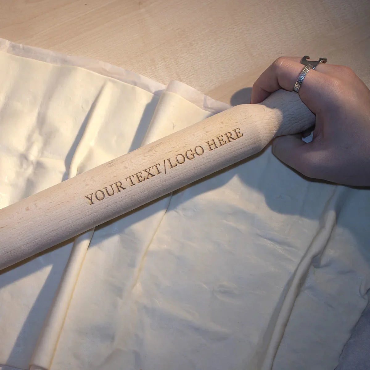 Tuuli Mattarello Faggio 40 cm Personalizzato Mattarello Legno Inciso