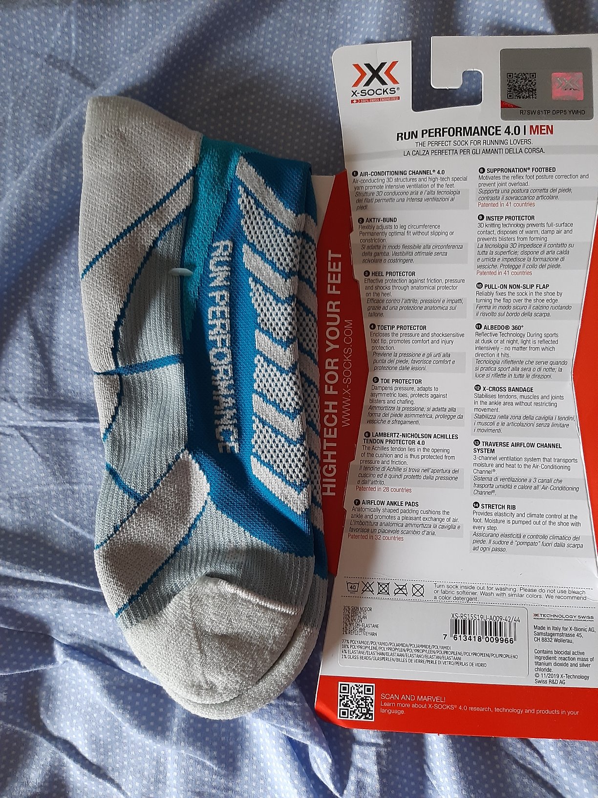 X-Socks Run Performance calzini running traspiranti neri