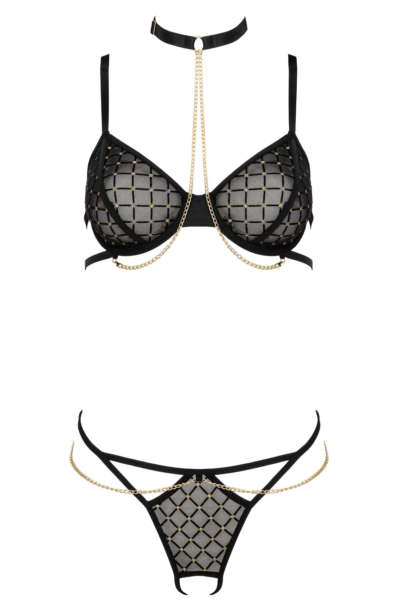 Kotek TP101 2-teilige Sets set catene oro nero S/M