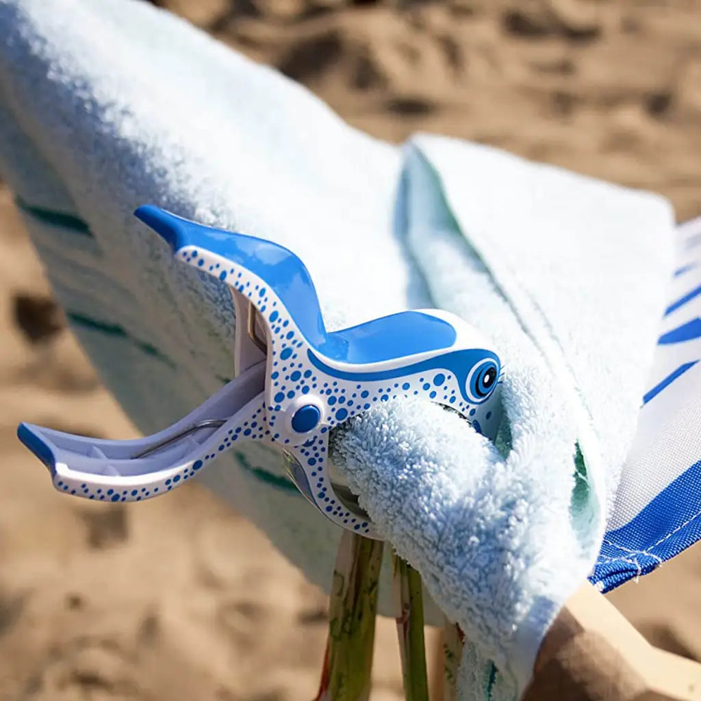 Tuuli Mollette Spiaggia Grandi 2 Pezzi Blu per Teli Mare