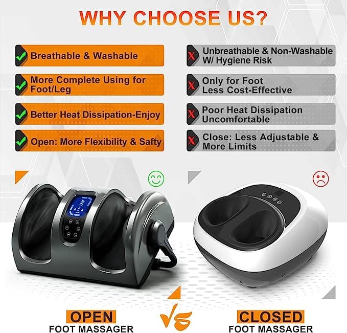 Tisscare Foot Massagers massaggiapiedi shiatsu con calore