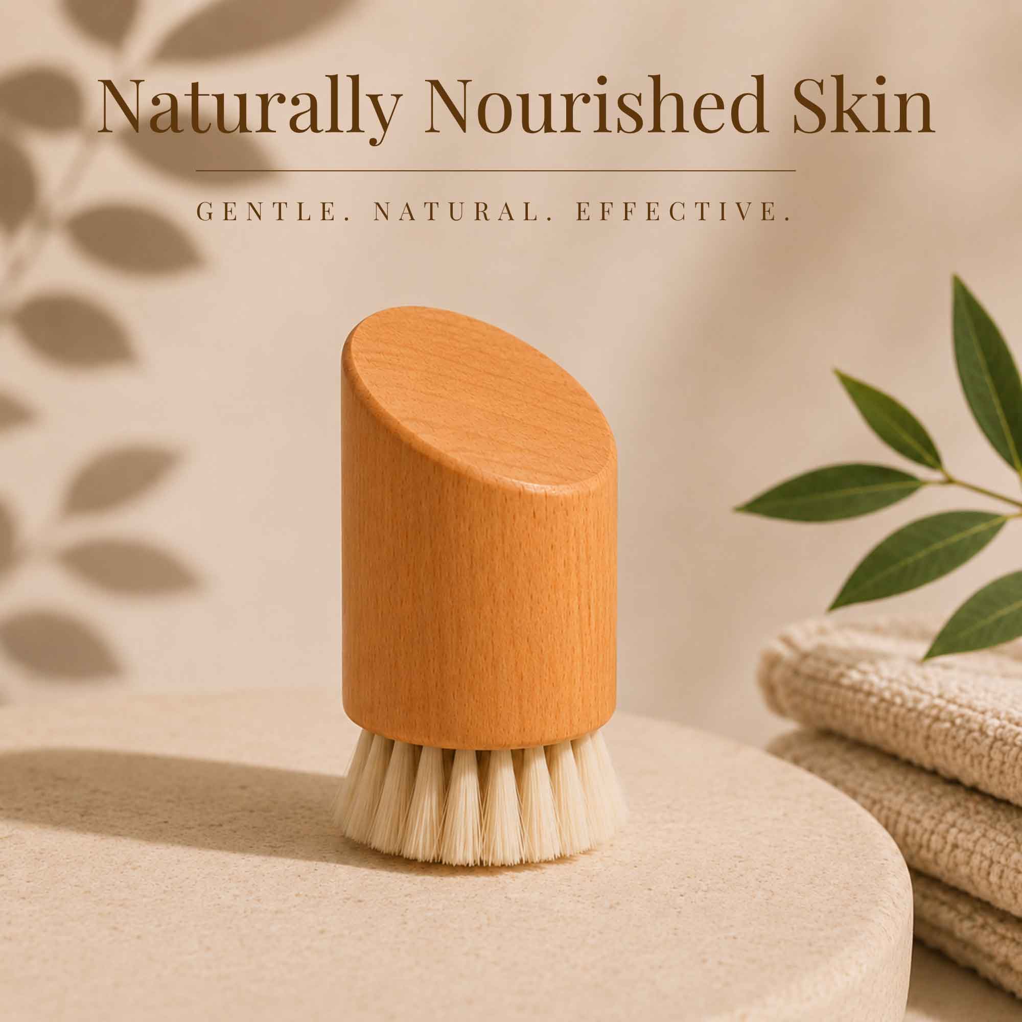 Tuuli Massaggiatori in legno Spazzola viso peeling crine