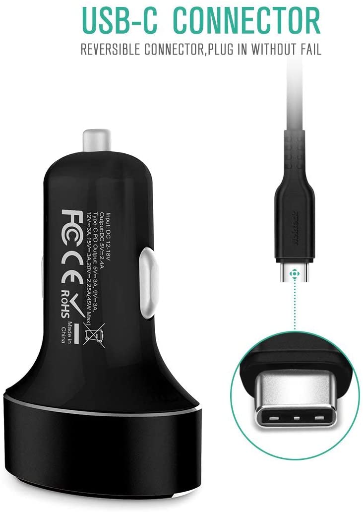 Nekteck Accessories caricatore auto USB-C 45W doppia porta