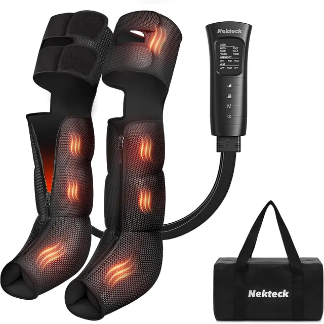 Nekteck Leg Massager Pressoterapia Gambe Calore 6 Modi