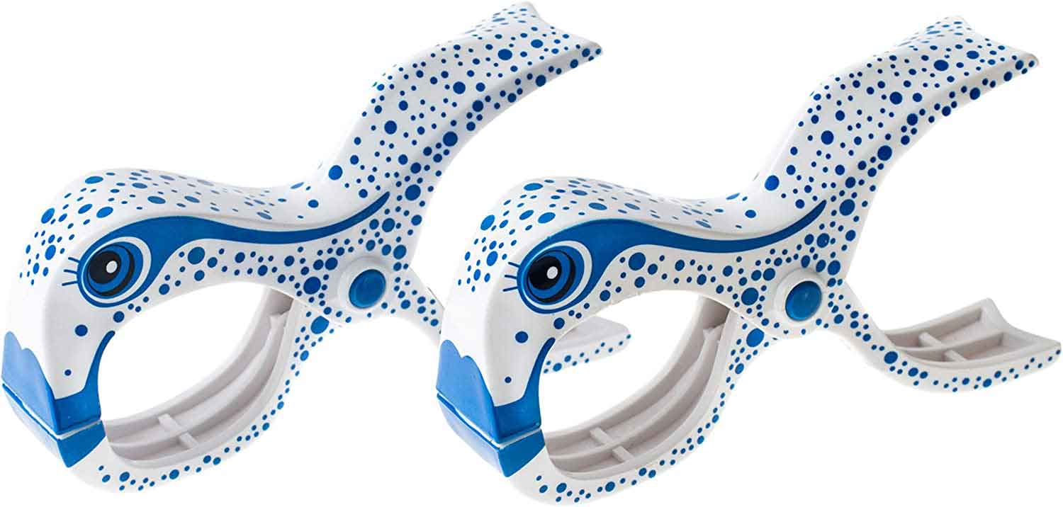 Tuuli Mollette Spiaggia Grandi 2 Pezzi Blu per Teli Mare