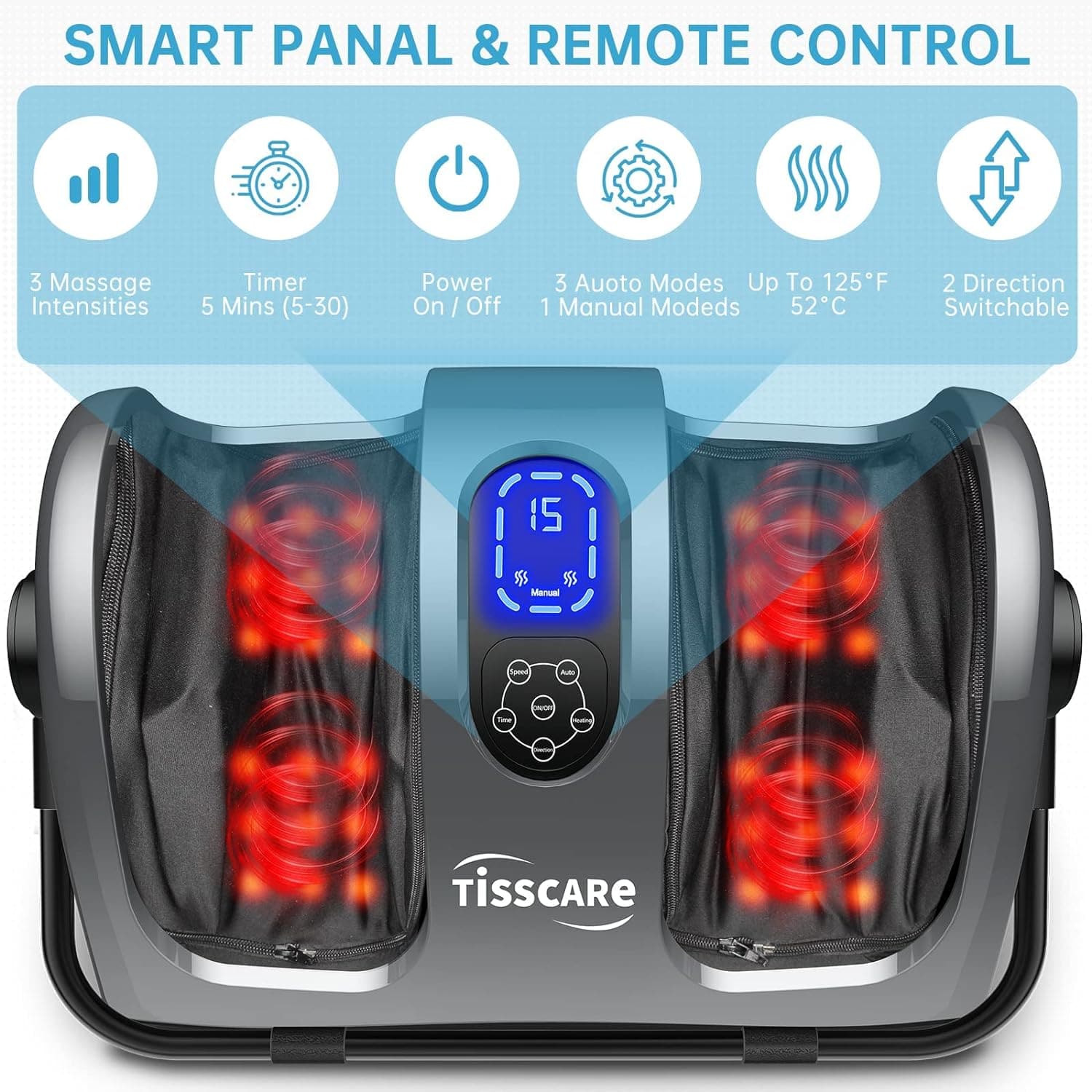 Tisscare Foot Massagers massaggiatore piedi shiatsu calore