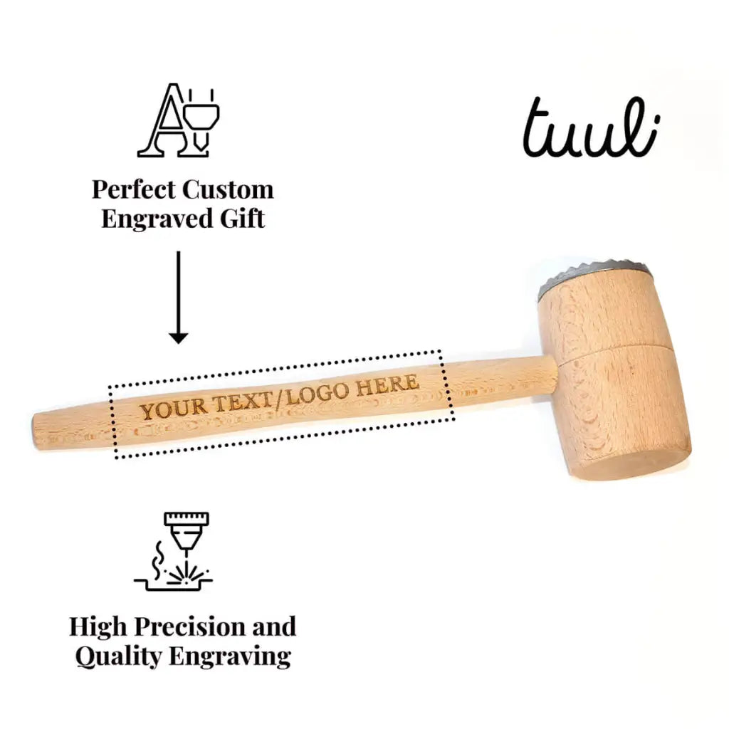 Tuuli Utensili da cucina Batticarne Faggio 28 cm Personalizzato