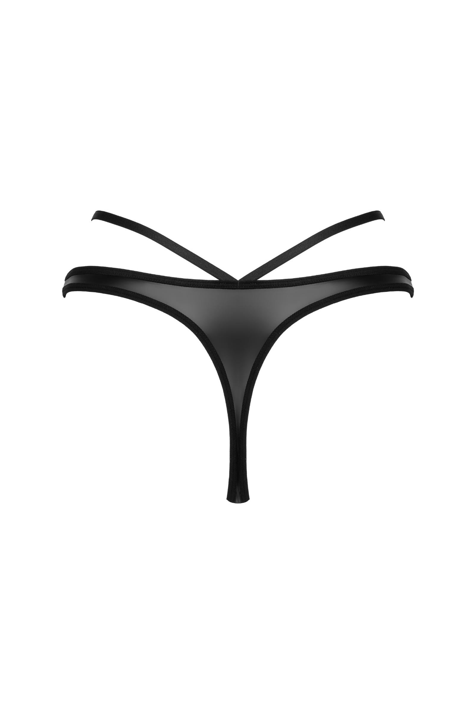 Kotek Strings perizoma wetlook nero doppio nastro