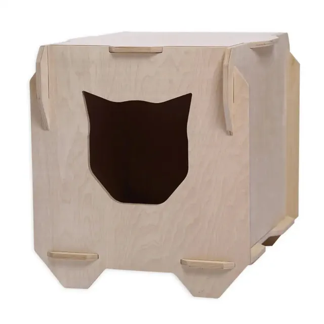 Tuuli Animali Casetta gatto legno betulla 51 cm riposo