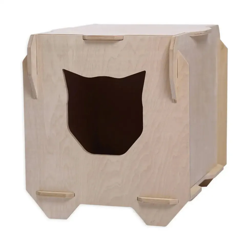 Tuuli Animali Casetta gatto legno betulla 51 cm riposo