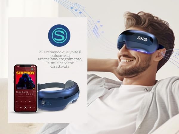 SKG E3 Pro Massaggiatore occhi con calore Bluetooth e musica