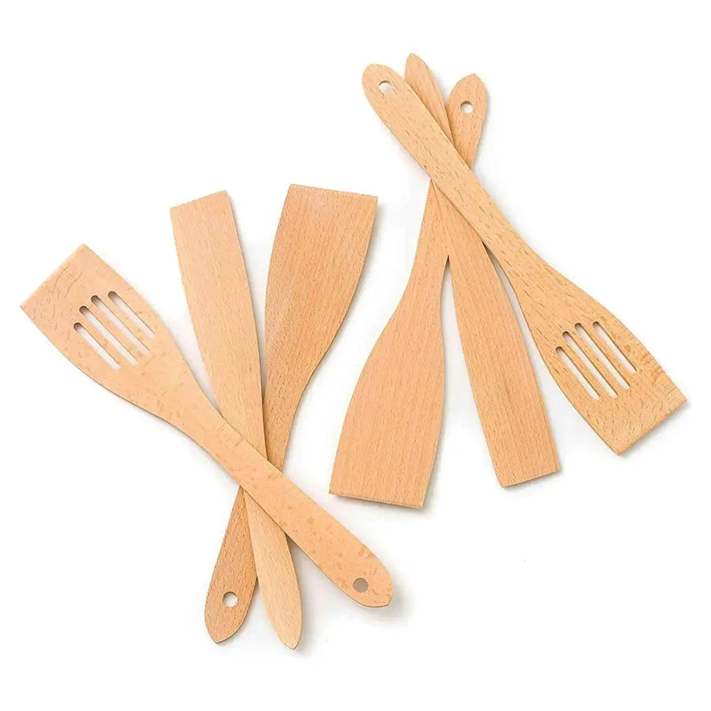 Tuuli Utensili da cucina in legno Set 6 spatole 30 cm faggio