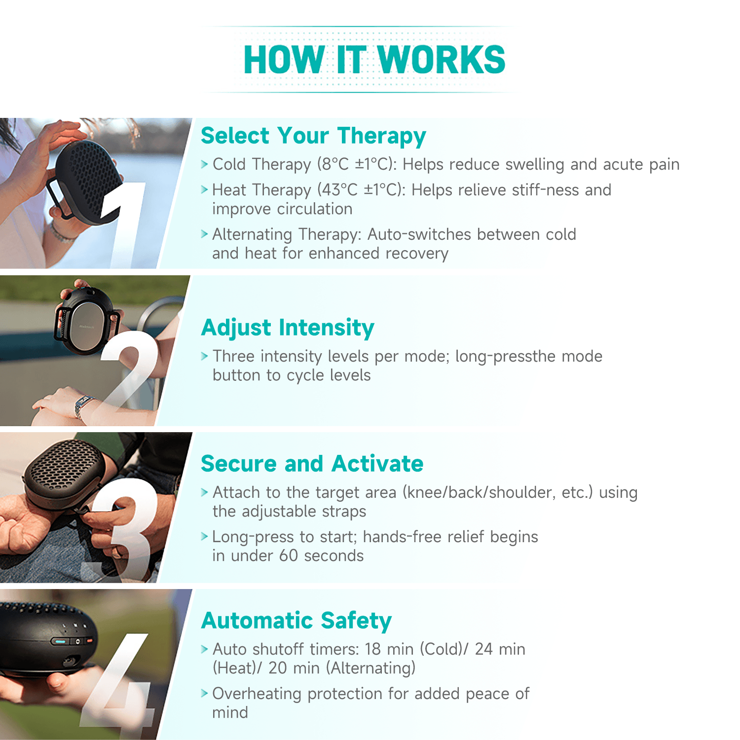 Nekteck Hot & Cold Therapy Device 3-in-1 Caldo Freddo