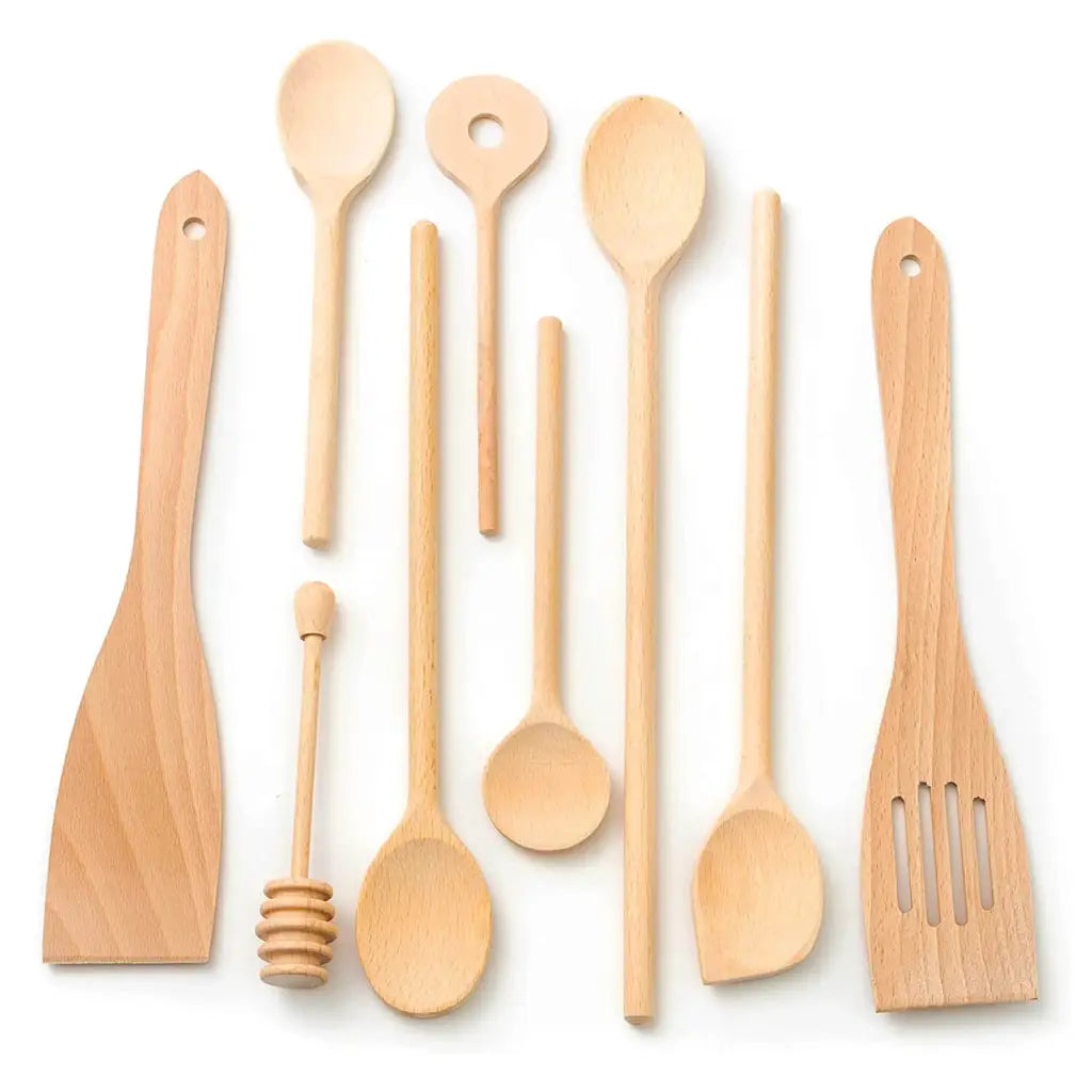Tuuli Utensili Cucina legno faggio set 9 pezzi