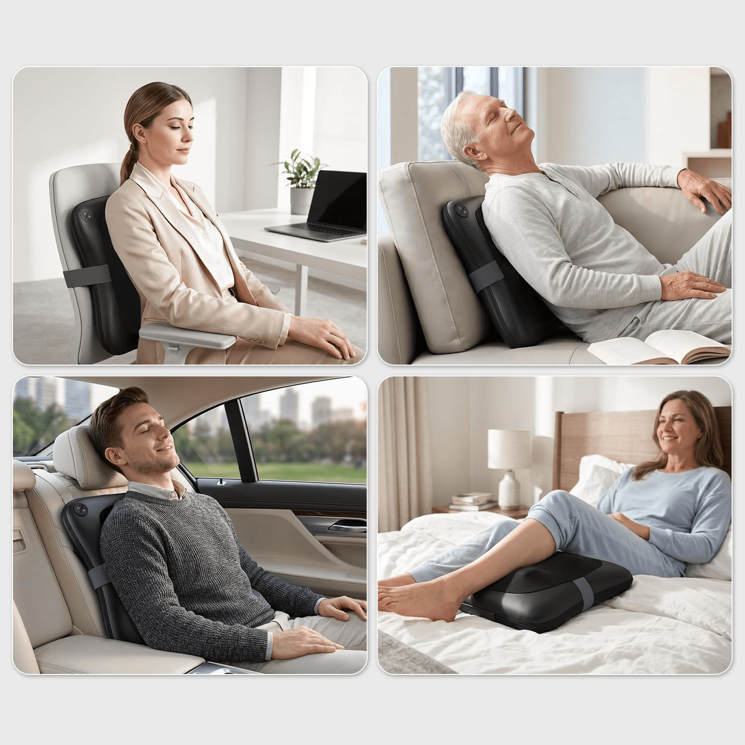 Nekteck Neck & Back Massager Cuscino Ricaricabile con Calore