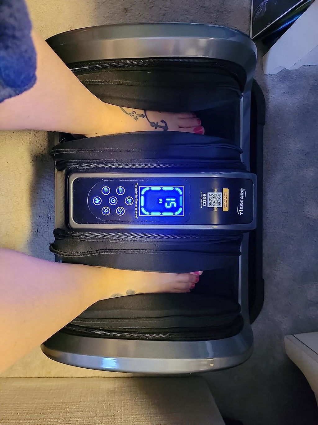 Tisscare Foot Massagers massaggiatore piedi shiatsu bianco 5 intensità