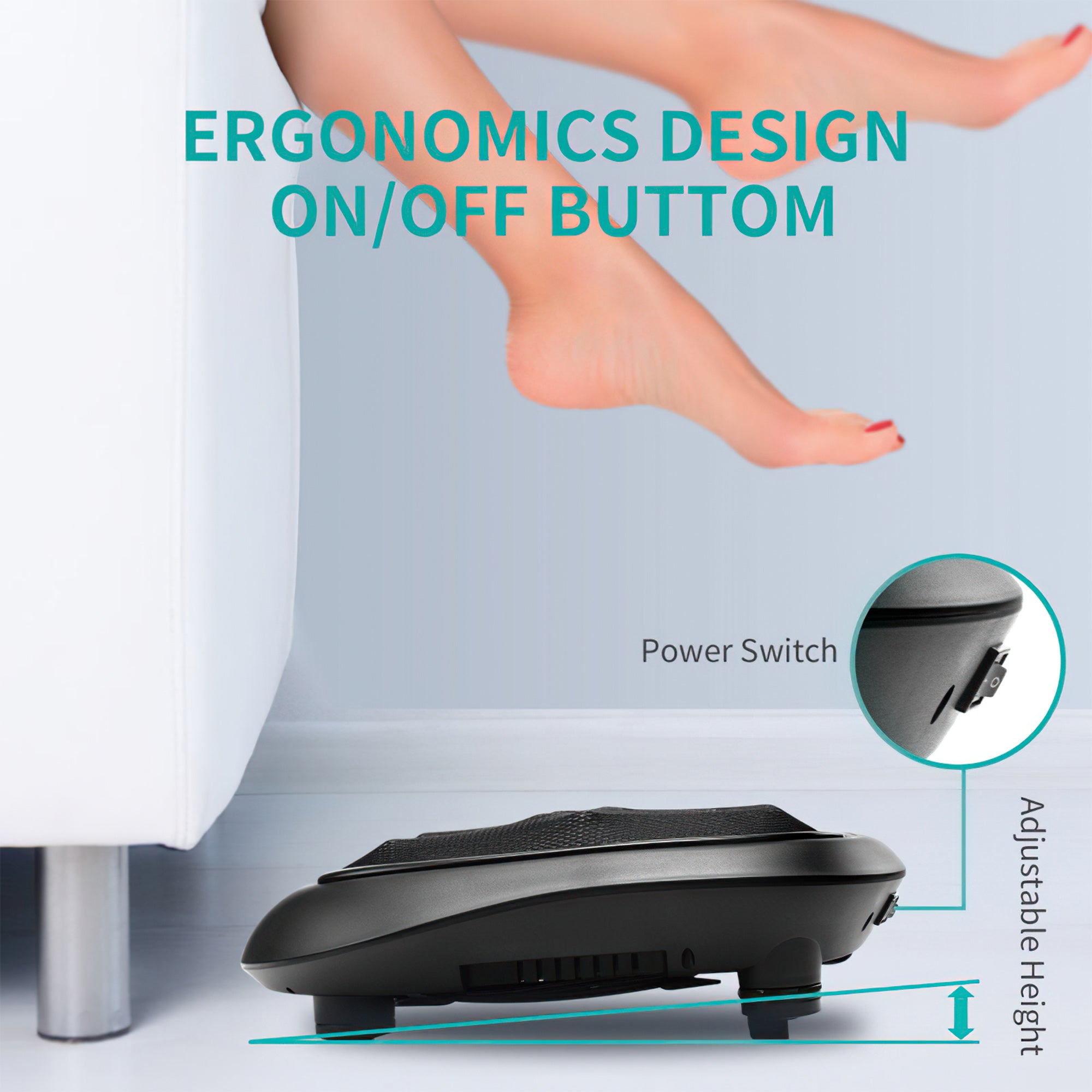 Nekteck Foot Massager massaggiatore piedi touch con calore regolabile