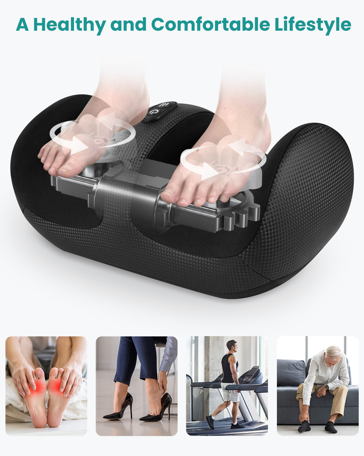 Nekteck Foot Massager massaggiatore piedi shiatsu calore