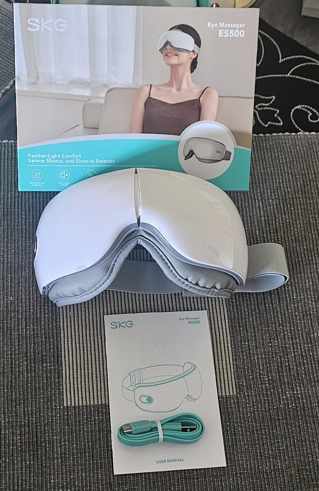 SKG Eye Massager massaggiatore occhi Bluetooth calore