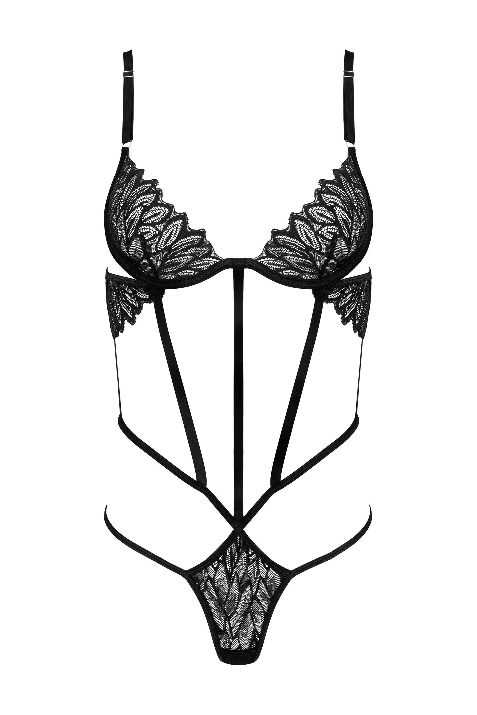 Kotek Bodys body pizzo nero S/M schiena aperta BD102