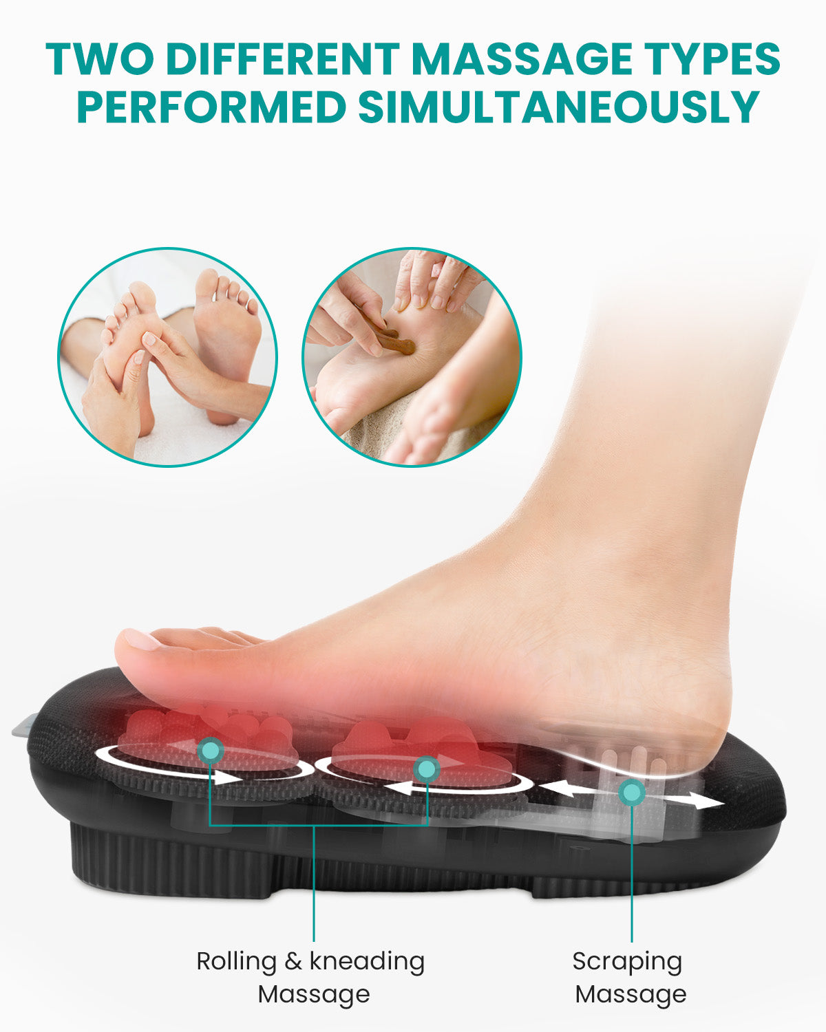 Nekteck Foot Massager massaggiatore piedi elettrico con calore