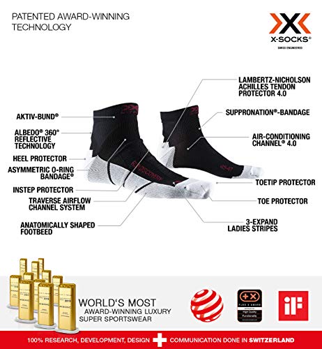 X-Socks Run Discovery Calzini Corsa Opal Black 35-38