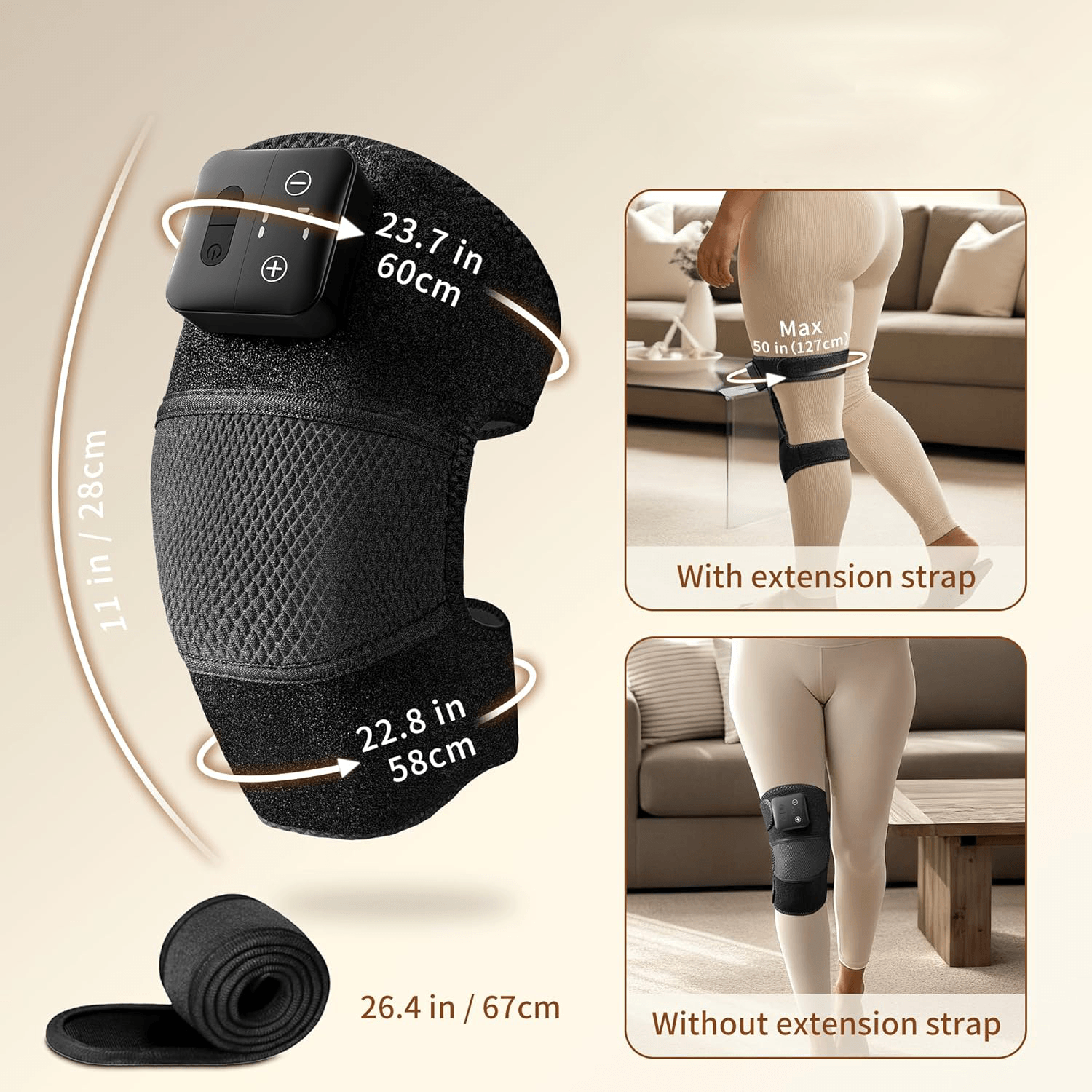 Nekteck Knee Massager Massaggiatore Ginocchio con Calore Singolo