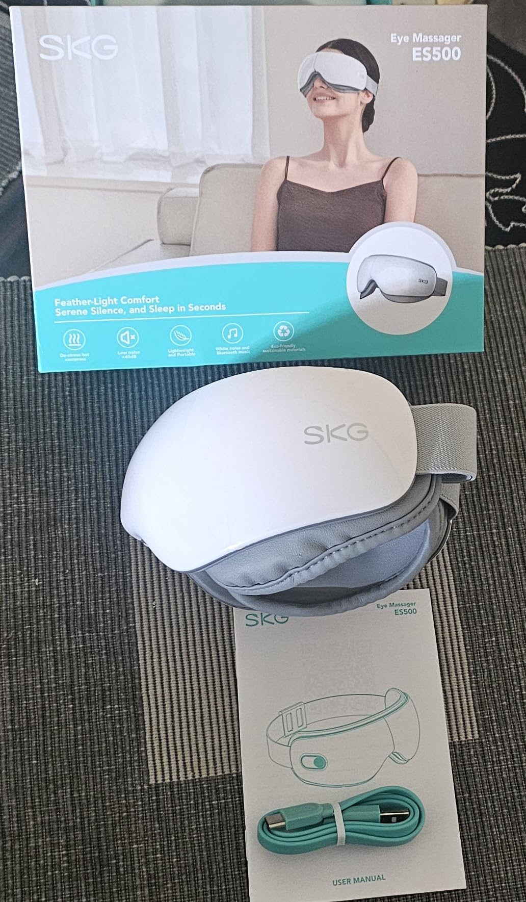SKG Eye Massager massaggiatore occhi Bluetooth calore