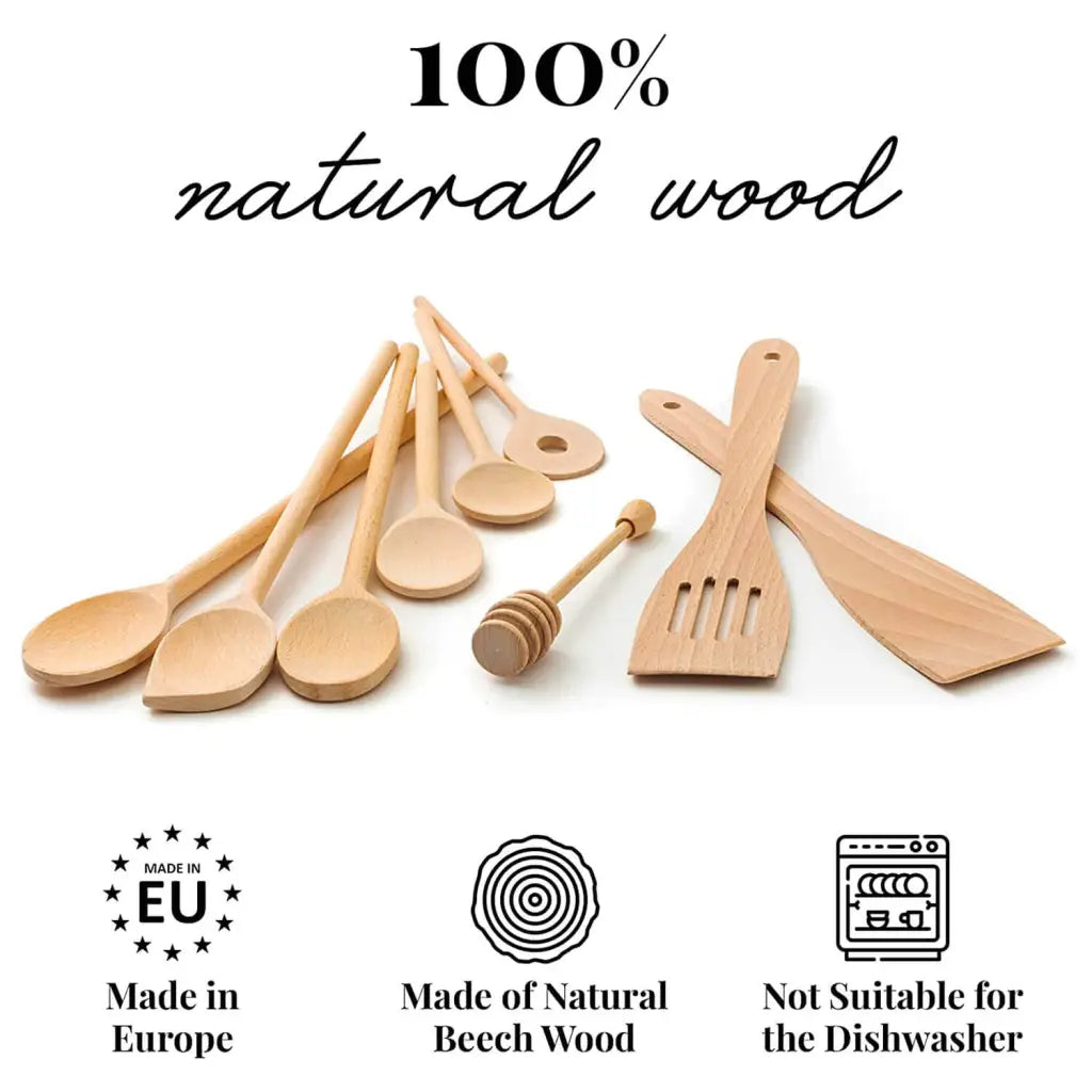 Tuuli Utensili Cucina legno faggio set 9 pezzi