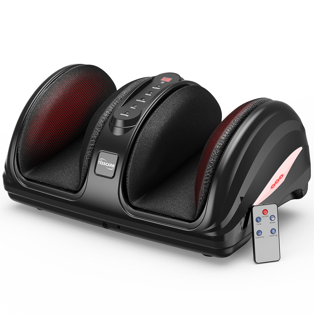 TISSCARE FeetFlo C1 Massaggiatore Piedi Nero Calore Shiatsu
