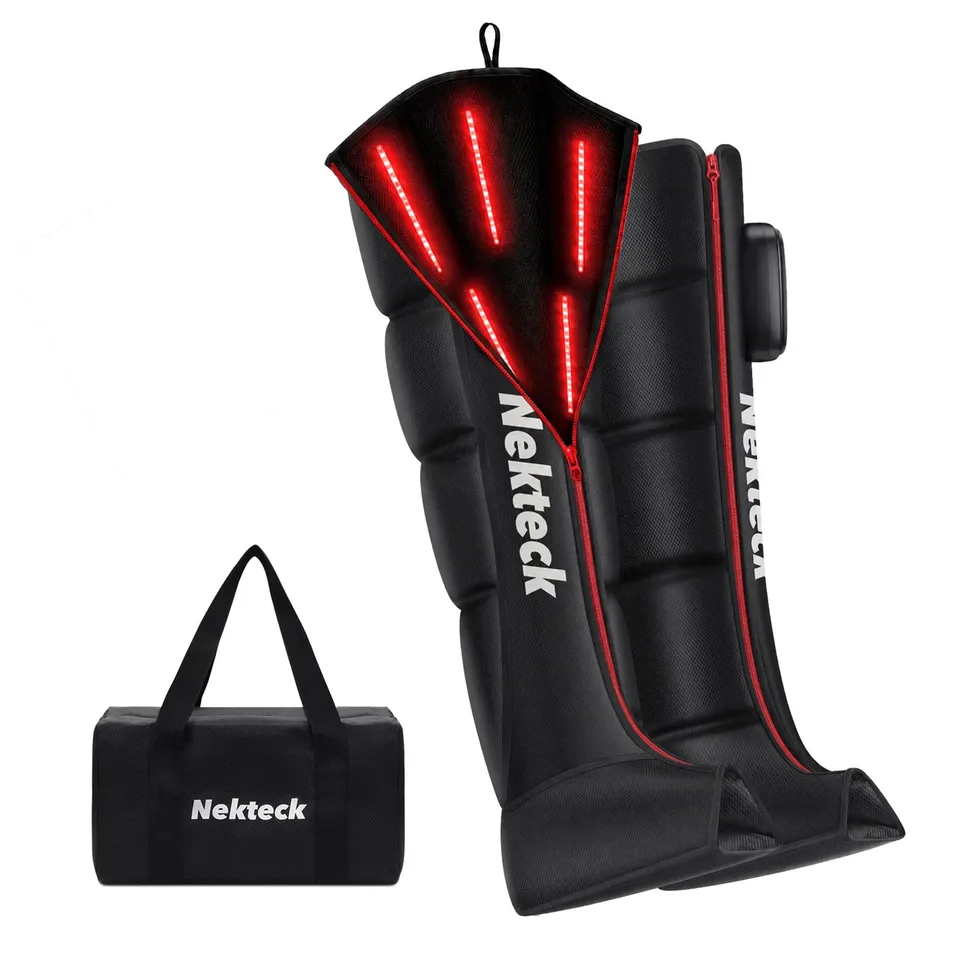 Nekteck Leg Massager massaggiatore gambe compressione luce rossa