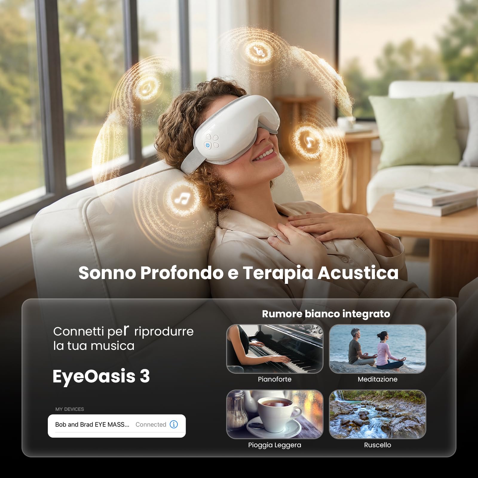 Bob and Brad Eye massaggiatore occhi bianco caldo e freddo bluetooth