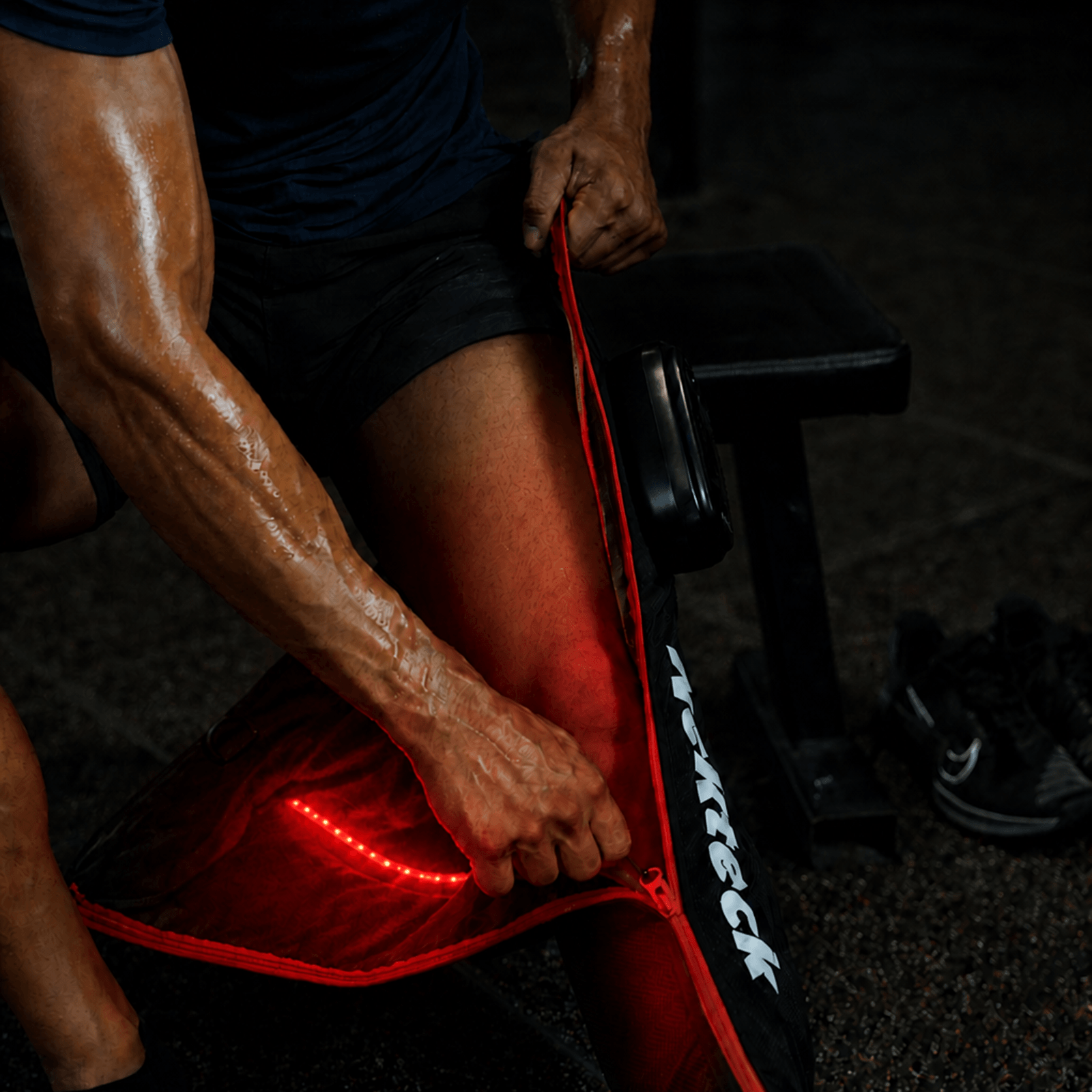 Nekteck Leg Massager massaggiatore gambe compressione luce rossa