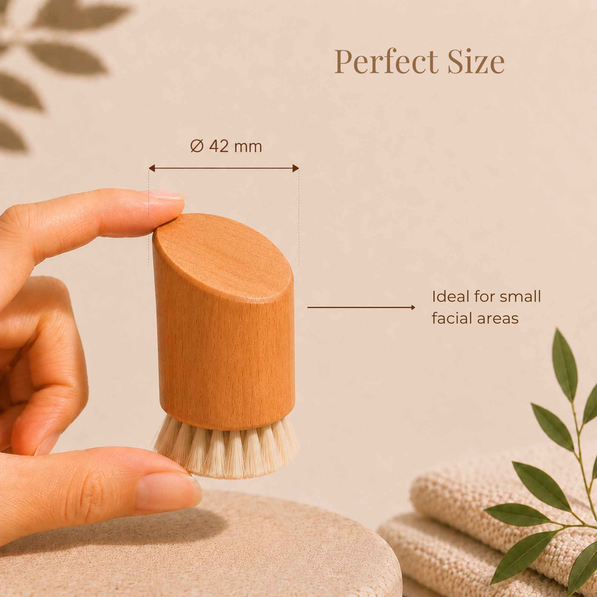 Tuuli Massaggiatori in legno Spazzola viso peeling crine