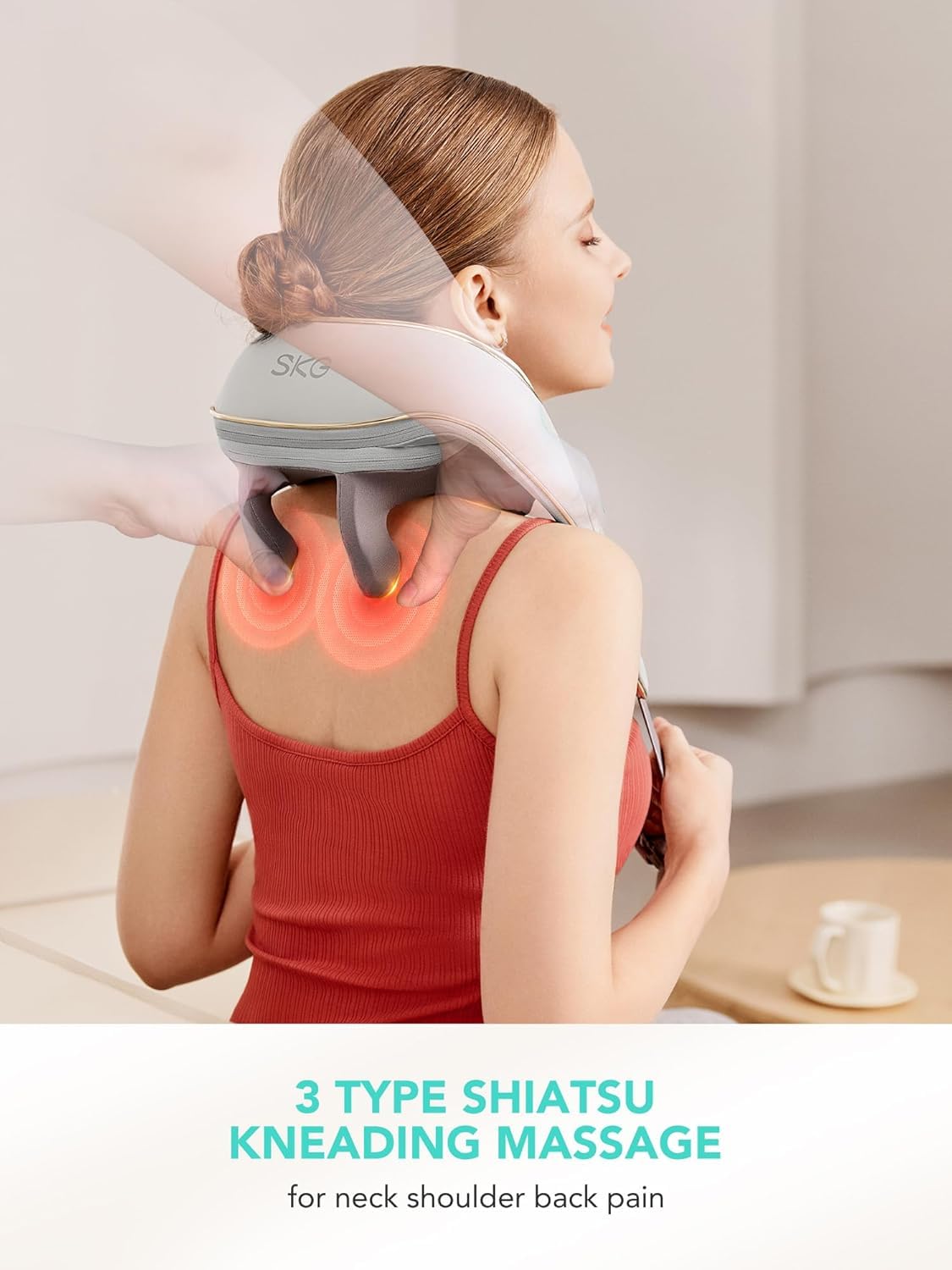 SKG H5 Mini Neck & Shoulder Massager 6D con calore