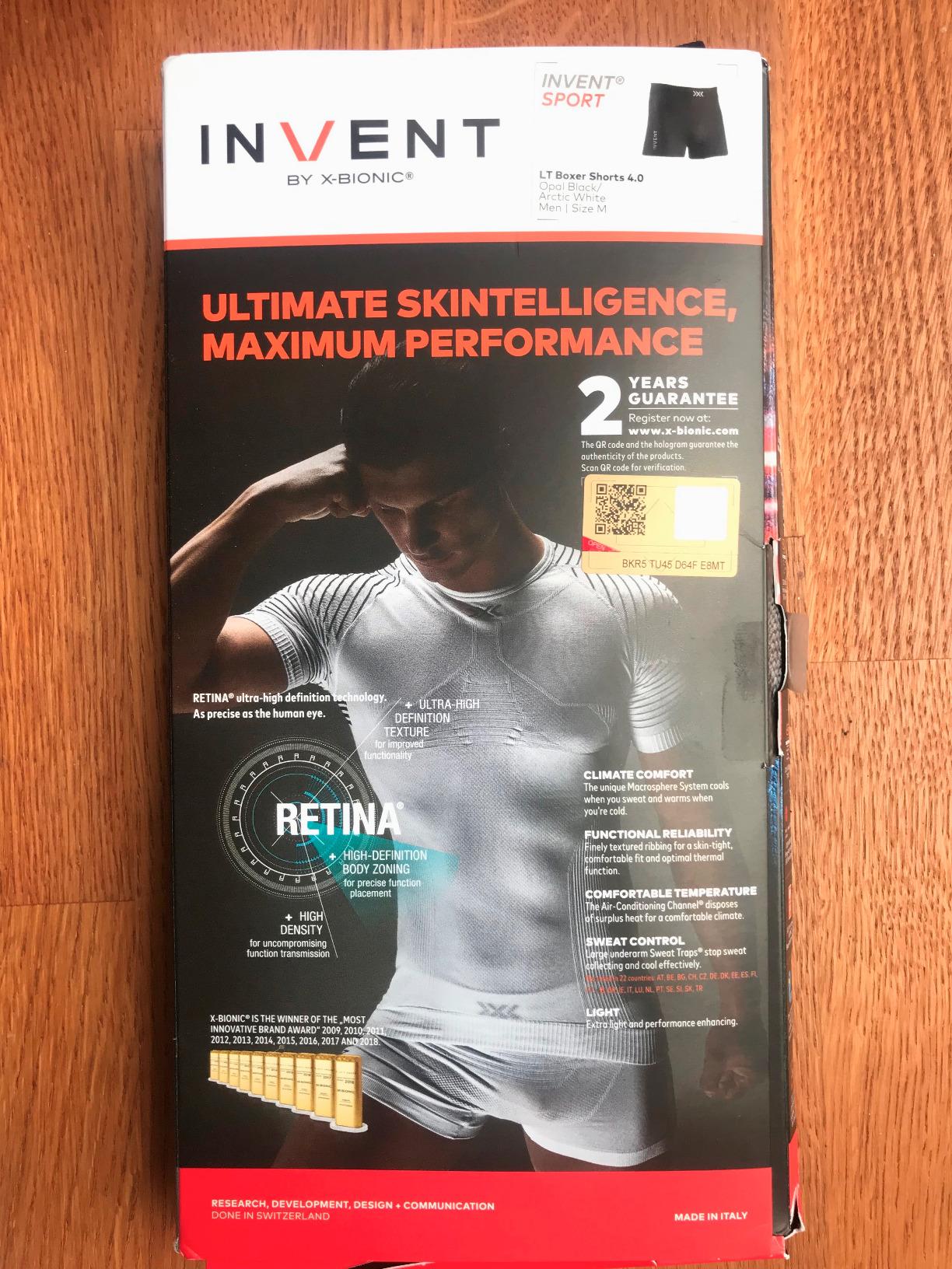 X-Bionic Invent Light Boxer Uomo Nero termoregolante
